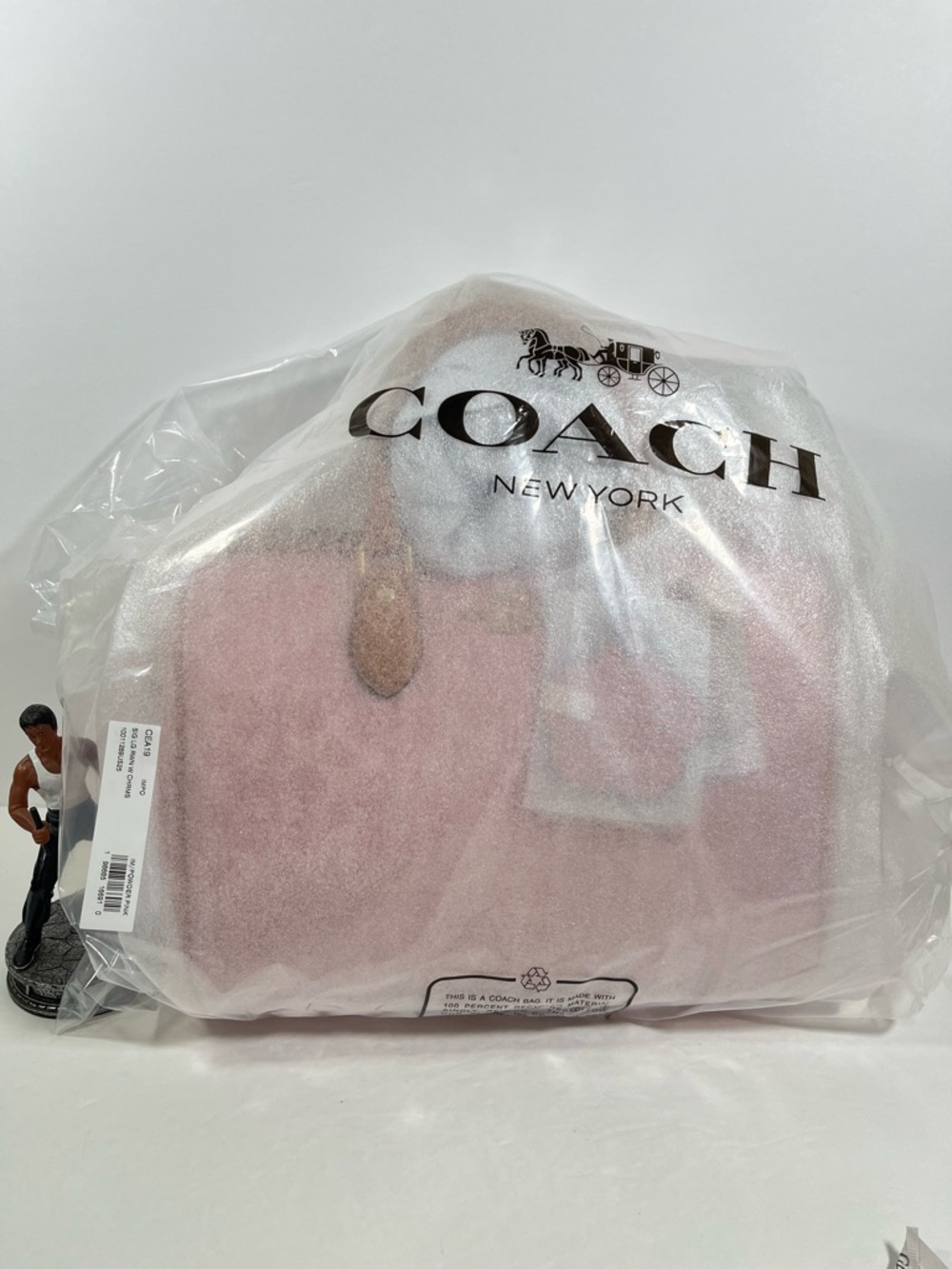 NWT!COACH Erin Shoulder Bag In Signature Canvas With Charms powder pink - Picture 6 of 12